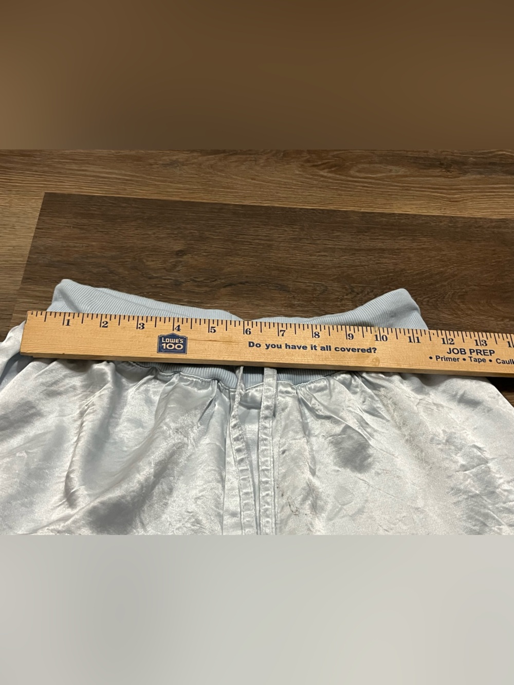 PJ Harlow Jolie Satin Capri Pants | Baby Blue | Small | Flowy Lounge - Picture 7 of 8